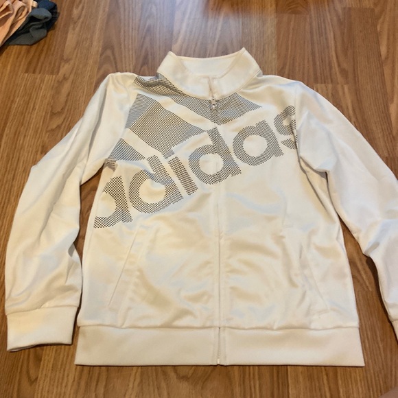 adidas Other - White Adidas zip up sweatshirt